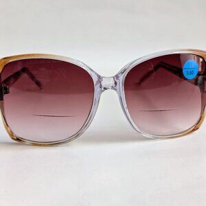 NWT Vintage 90's Lady High Fashion Reading Sunglasses (Crystal Brown)